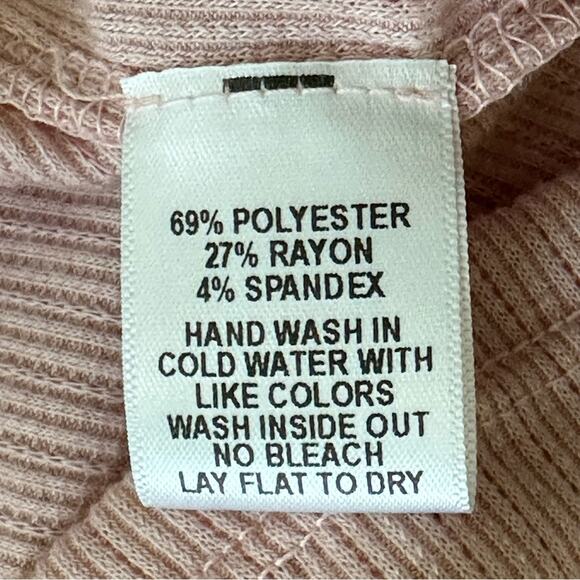 Gibsonlook Top Shirt Mauve Waffle Weave V-Neck Long Sleeve Casual Top Small NEW - Picture 11 of 12